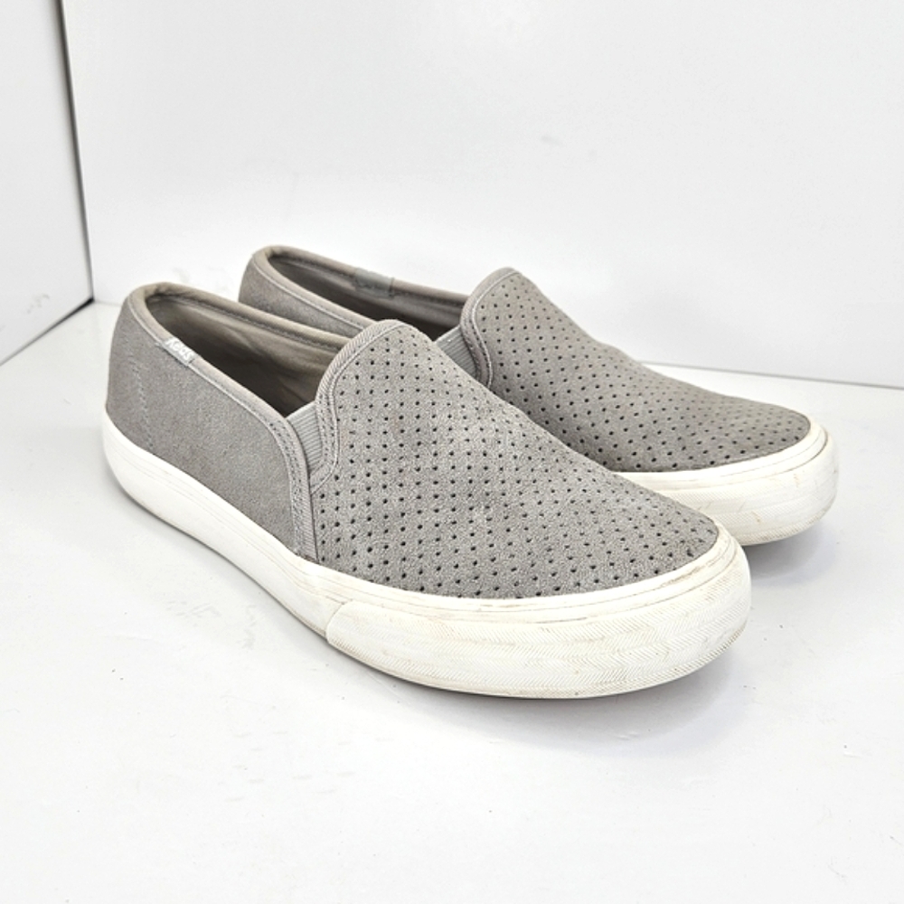 Keds Women's Double Decker Perforated Suede Slip-On Sneakers Casual Shoes Size 5